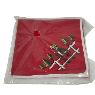 VINTAGE SMOKEY THE BEAR NECKERCHIEF RED HANKERCHIEF SEALED NEW FIRE PREVENTION