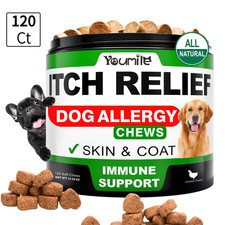Dog Itch Relief Allergy Chews, Dog Itchy and Ears Anti-Inflammatory Gut Health