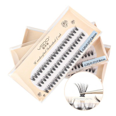 8/10/12mm False Eyelash 60 Cluster Extension Lashes Natural Individual Faux Mink