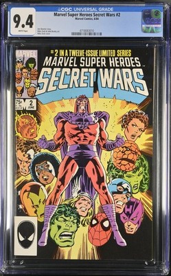 Marvel Super Heroes Secret Wars #2 (1984) CGC 9.4 White Pages! Upcoming Movie!