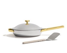 Our Place Titanium Always Pan Pro Gold  2.96 Qt / 2.8 L Chrome W Spatula