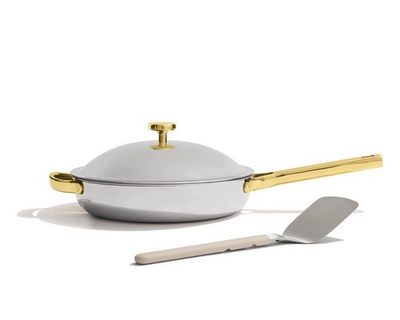 #ad #ad Our Place Titanium Always Pan Pro Gold 2.96 Qt 2.8 L Chrome W Spatula $98.56