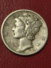1943- D  MERCURY SILVER DIME   VERY FINE  DETAIL COND   SOLID SILVER PIECE !!