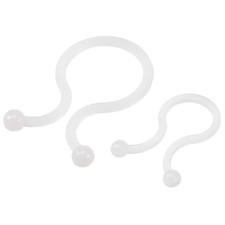 Nylon Reusable Twist Tie Cable Clips White 10mm x 30pcs, 18mm x 20pcs