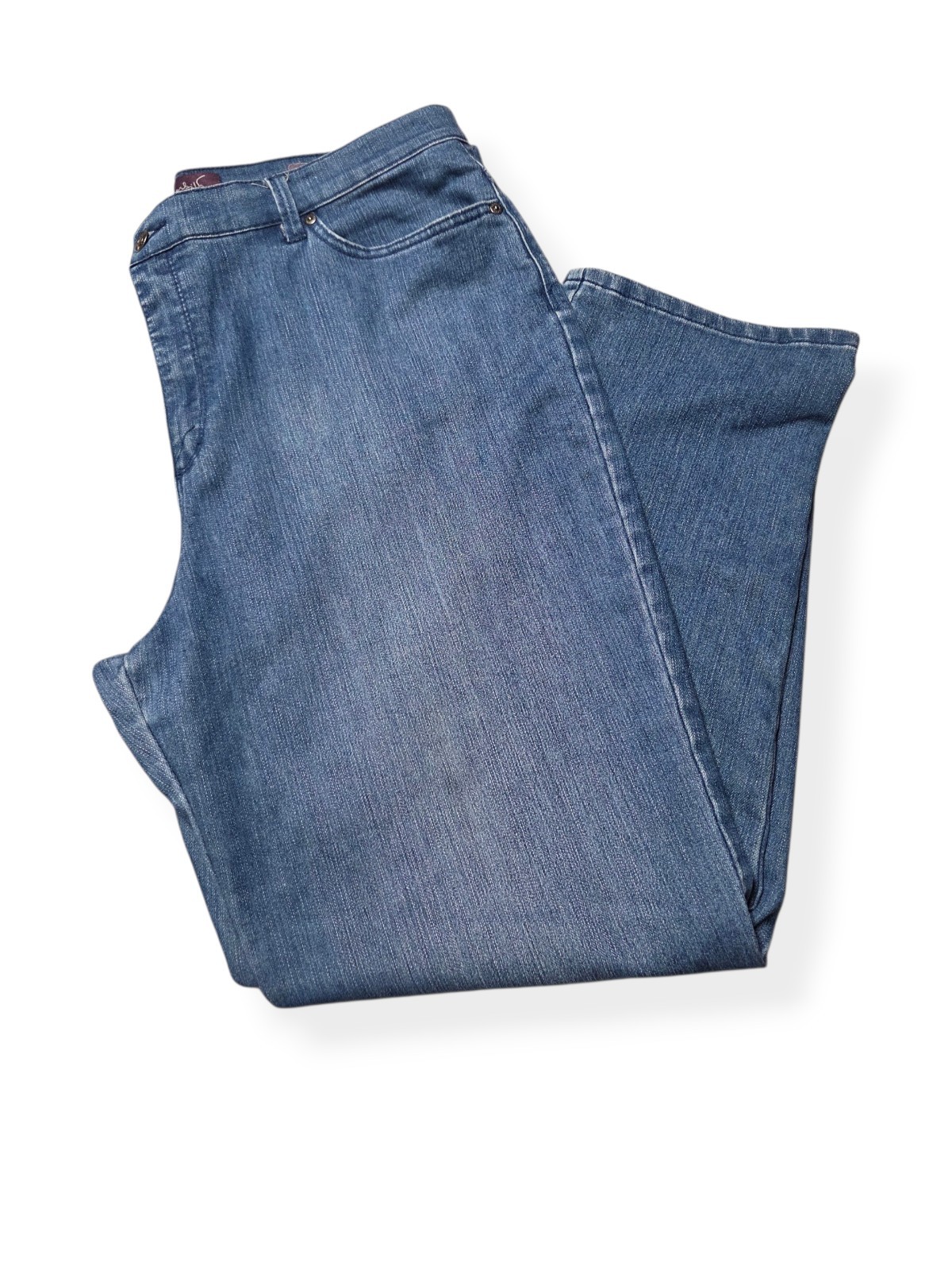 GLORIA VANDERBILT Amanda Fit Straight Leg Denim Blue Jean, W