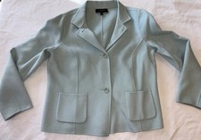 Talbots Blue Thick Wool Blazer 2 Button Women's Petites 8 8P Beautiful Color EUC