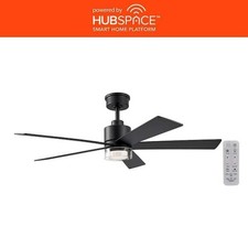 Hampton Bay Bynum 52 in. Smart Matte Black Ceiling Fan with LED Light  Remote