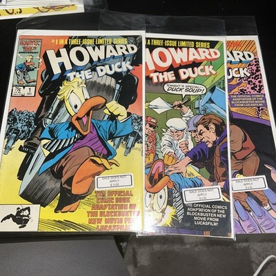 HOWARD THE DUCK THE MOVIE (1986) 3 ISSUE COMPLETE SET #1-3 MARVEL COMICS!