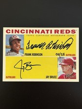 Cincinnati Reds 2013 Topps Heritage Dual Auto Frank Robinson Jay Bruce /25 Real