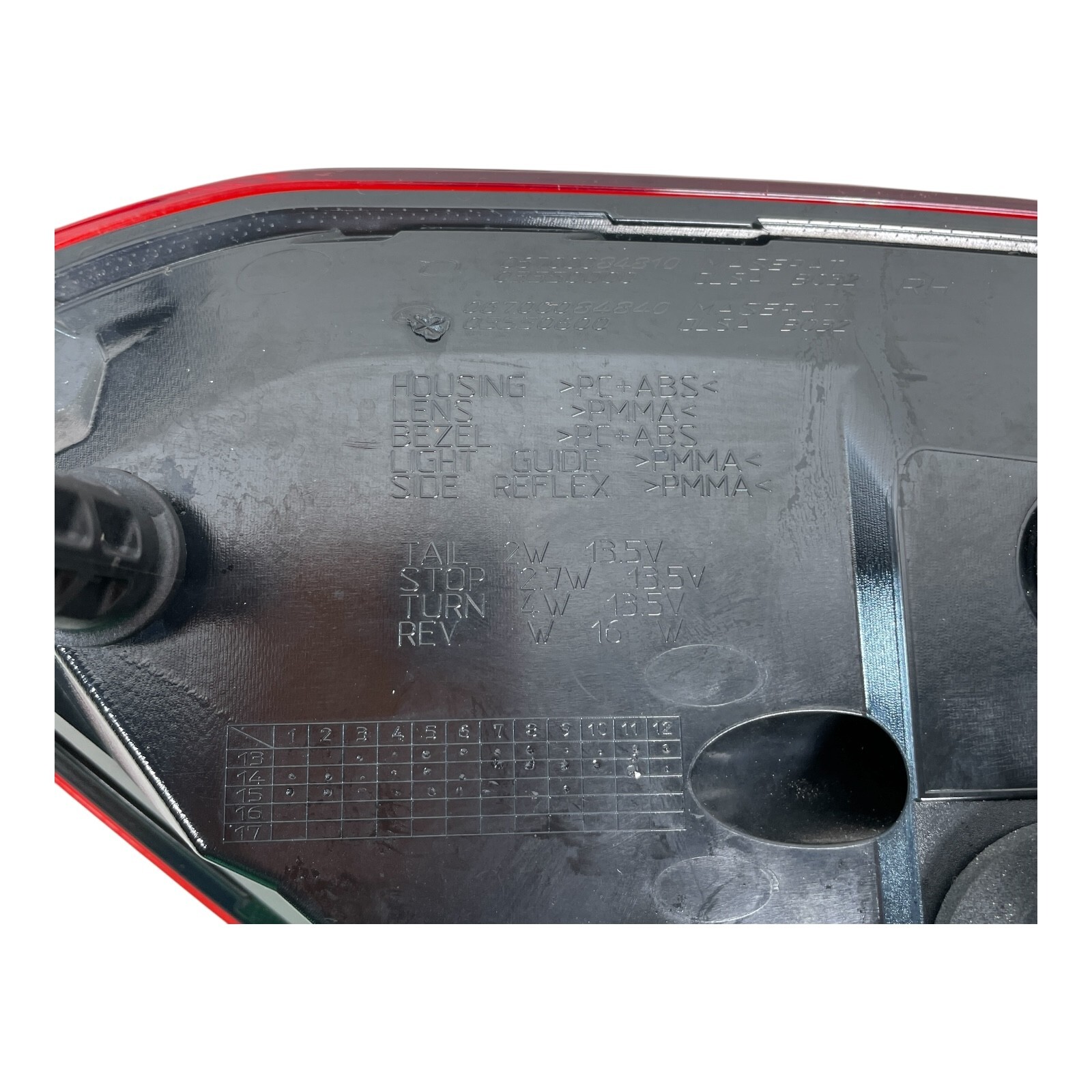 2014-2020 Maserati Ghibli M157 Rear right outer taillight lamp OEM 06700084810