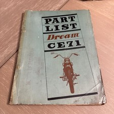 1959-1960 Honda CE71 250 Dream Sport Parts List Manual OEM HONDA RARE!! 