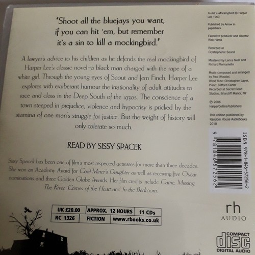 HARPER LEE TO KILL A MOCKINGBIRD CD AUDIO BOOK NEW 50TH ANV WATCHMAN - Picture 2 of 2