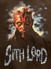 Vintage90s Star Wars The Phantom Menace Darth Maul Sith Lord T-Shirt Lrg NOS Tag