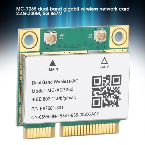 Network Card Mini PCI‑E Gigabit Dual‑Band For Bluetooth 4.2 Wireless Wifi - Photo 5/12