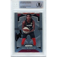 Angel McCoughtry Signed 2020 Prizm #10 Beckett BAS Slab Las Vegas Aces WNBA Auto