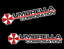 2 Umbrella Corporation White Die-cut Logo Resident Evil Vinyl Decal Sticker Jdm