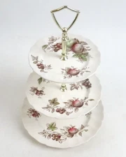 Johnson Bros Harvest Time Tidbit Tray Ironstone England Plate Vintage Dinnerware