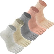 Cotton Toe Socks Women, Casual Five Finger Socks, Comfortable Crew Socks, Breath