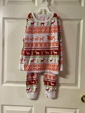 Boy/girl Christmas Pajama Set Long Sleeve Approximately Size 8-10
