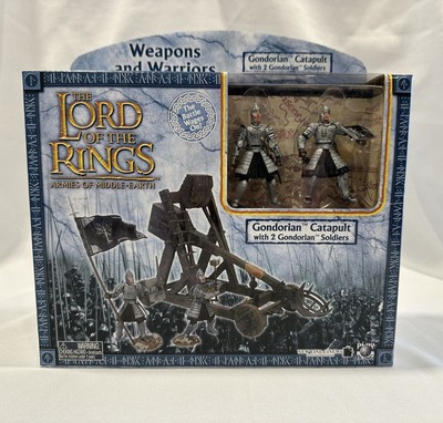 Lord of the Rings Gondorian Catapult w/ 2 Soldiers Set 2003 Play Along New Open
