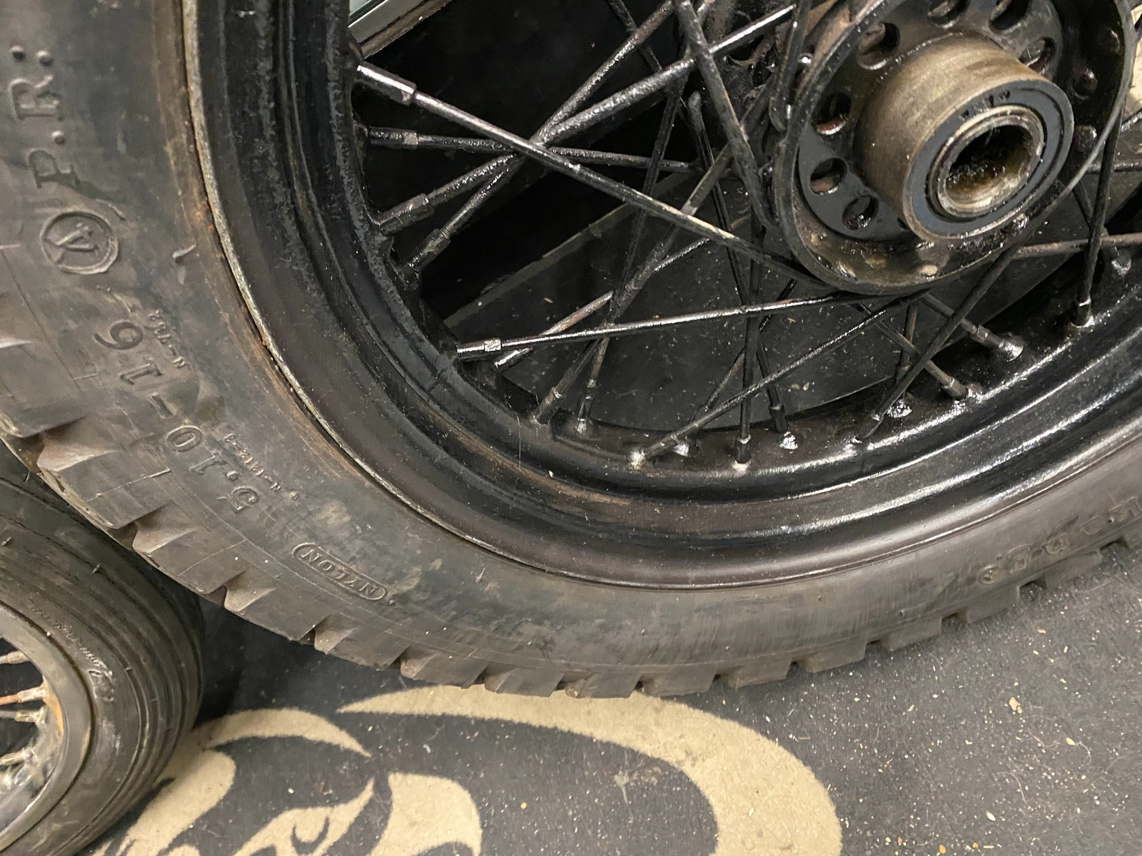 Vtg Star Hub Wheel Harley Panhead Knucklehead 3.00x16 Orig Flathead UL