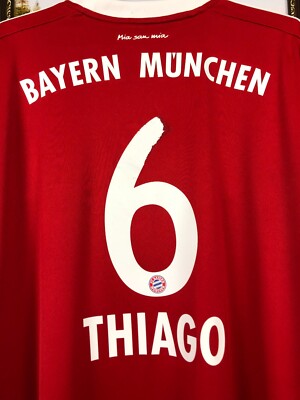 Bayern Munich Home football shirt 2017 Soccer #6 Thiago Jersey