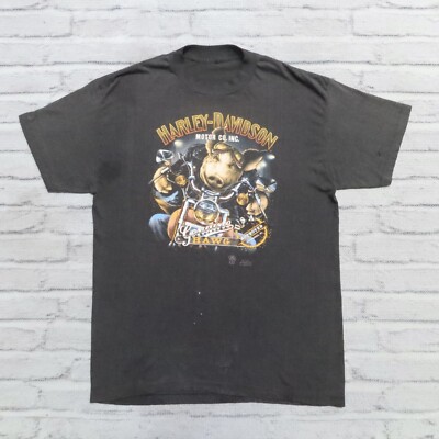 Vintage Harley Davidson 3D Emblem Genuine Hawg Shirt Size M L | eBay