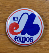 MONTREAL EXPOS Vintage Baseball Retro Team Logo MLB Badge Pinback Pin Button