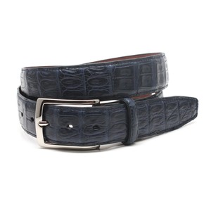caiman leather belt