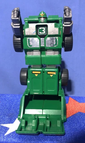 Vintage 1997 Megazord Bandai Power Rangers Green # 3 Deluxe turbo Truck