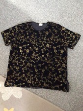STUNNING ROMAN VELVET FEEL TOP WITH SHOULDER PADS SIZE LARGE/ EXTRA LARGE L-XL