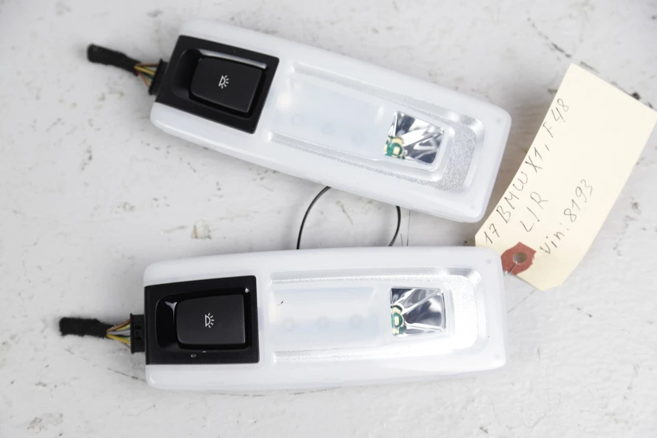 BMW X1 F48 2016-2021 Juego de luces de lectura domo techo trasero izquierdo y derecho OEM Foto 3 de 4