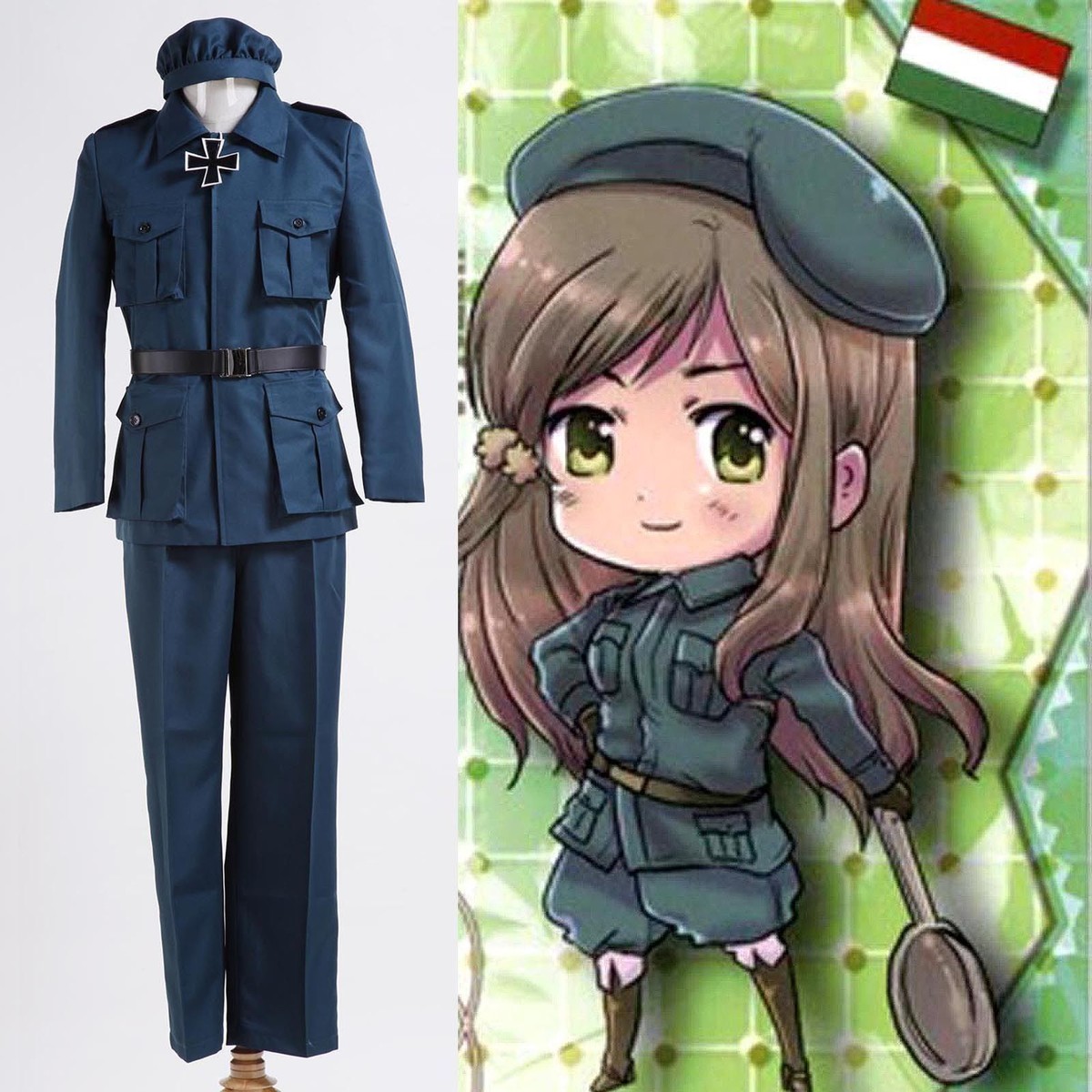 Axis Powers Hetalia Hungary Cosplay Uniform Costume *Custom Made