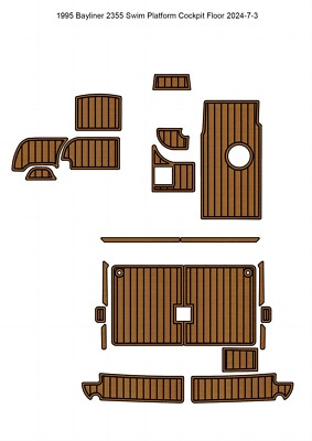 1995 Bayliner 2355 Swim Platform Cockpit Pad Boat EVA Foam Teak Deck Floor Mat-.