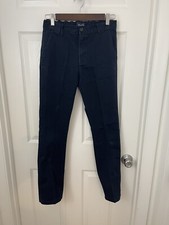 Place Boys Size 14 Navy Blue Chino 100 Cotton Adjustable Waist Pants