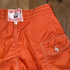 Birdwell Beach Britches Surf Shorts Swim Trunks Vtg NOS Deadstock Orange Mens 27
