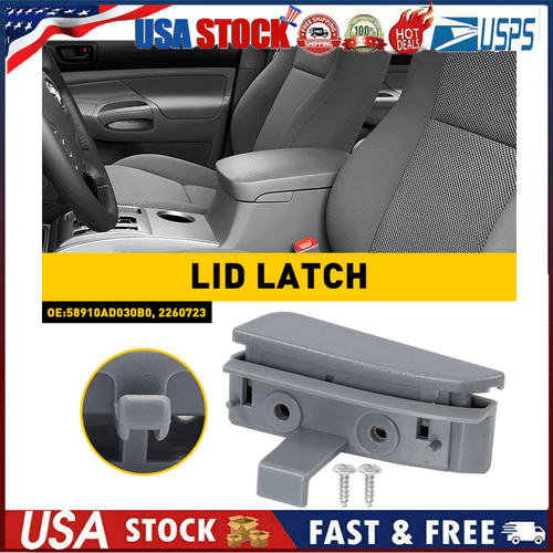 For Toyota Tacoma Armrest Release Handle Gray Center Console Lid Latch Assembly - Picture 21 of 21