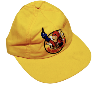 Vintage Budweiser 80s Yellow Bud Man This Bud's For You Stretch
