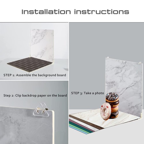9PCS 18Patterns 24x24IN Double Sided Photography Background Boards Waterproof - Picture 2 of 6