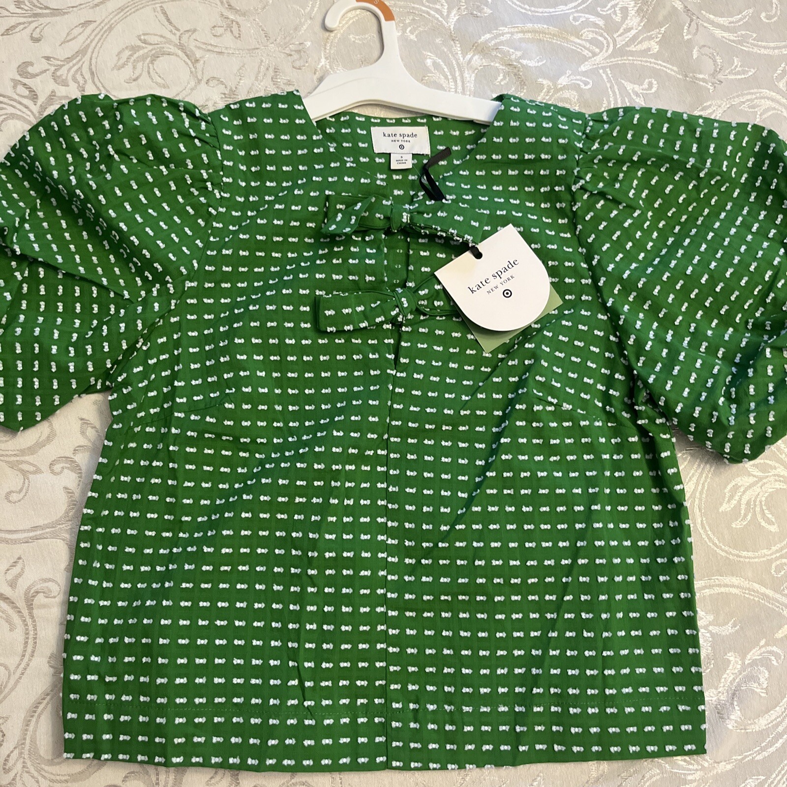 Kate Spade New York x Target Green/White Top, NWT, Sz Small Sold Out Everywhere