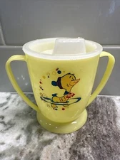 Tommee Tippee Playskool, 2 Handle, 6 oz, Sippy Cup w/Lid, Duckie Design, PO-VG+