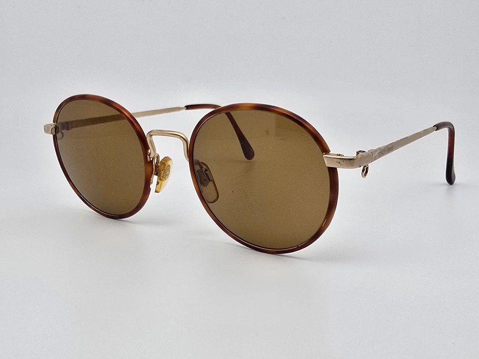 Gafas de sol Giorgio Armani 621 con marco de tortuga dorado mate lentes de vidrio mineral marrón Foto 3 de 4