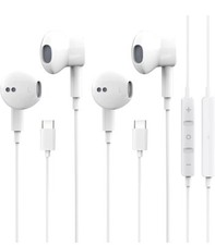 2 Pack USB-C, Type C Headphones, in-Ear Earbuds with Microphone