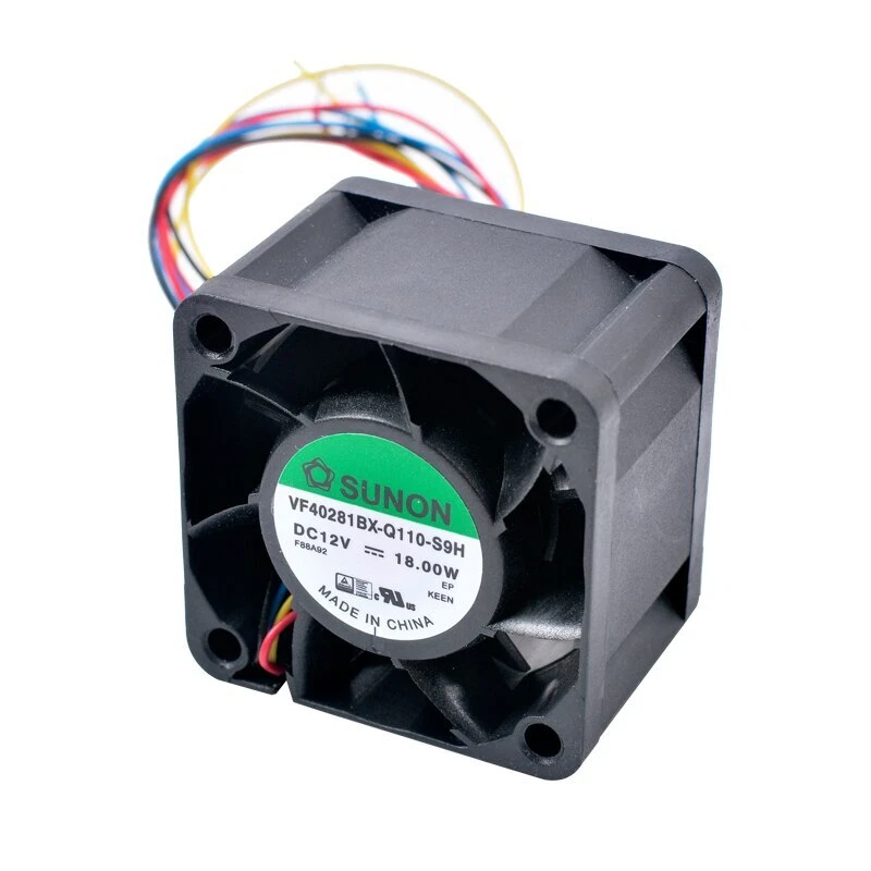 VF40281BX-Q110-S9H 40mm DC12V 18W 4pin cooling fan for 1U server power supply - Image 3 of 4