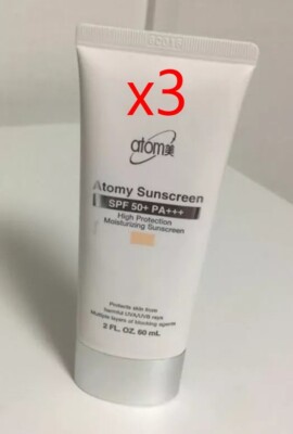 3pcs Atomy Sunscreen SPF 50+ PA+++(Beige) Sun block cream 60ml