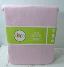 Circo fitted crib sheet in pink fits standard crib deep pockets for better fit