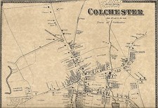 Colchester Westchester Lake Hayward CT 1868  Maps with Homeowners Names Shown