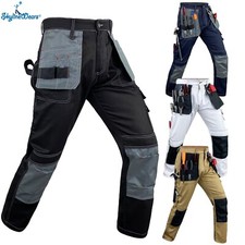 Men's Utility Cargo Work Pants Heavy Duty Work Trousers  Holster Pockets