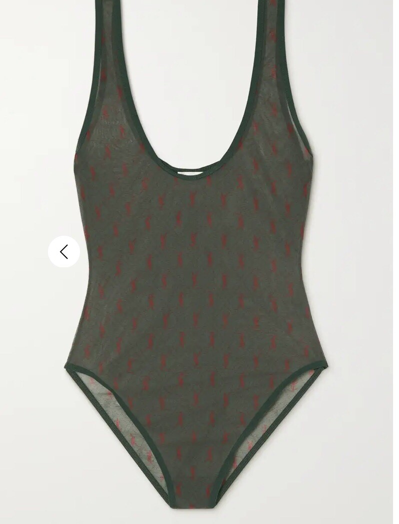 Body donna Saint Laurent logo taglia 12 nuovo con etichette prezzo di listino £335