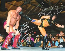 Tessa Blanchard & Brian Cage Signed 11x14 Photo BAS COA ROH Impact CMLL AAA Auto